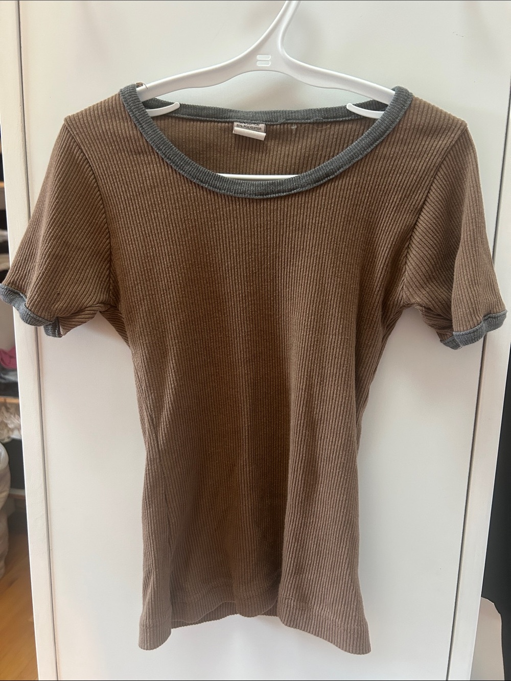 Ribbed Short-Sleeve Top